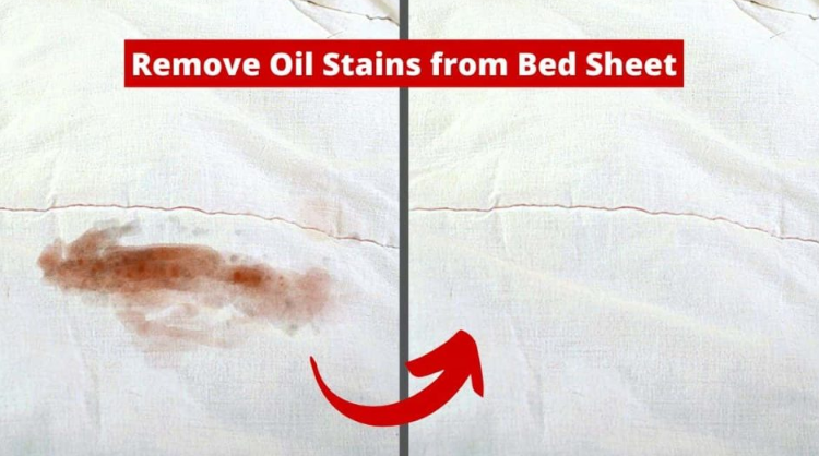 Removing Oil stains from Bedsheets